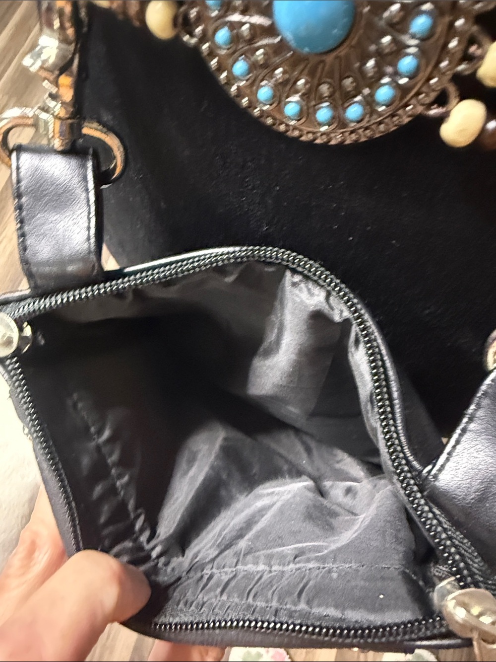 Black Studded Mini Crossbody Bag - Unbranded - Picture 5 of 15